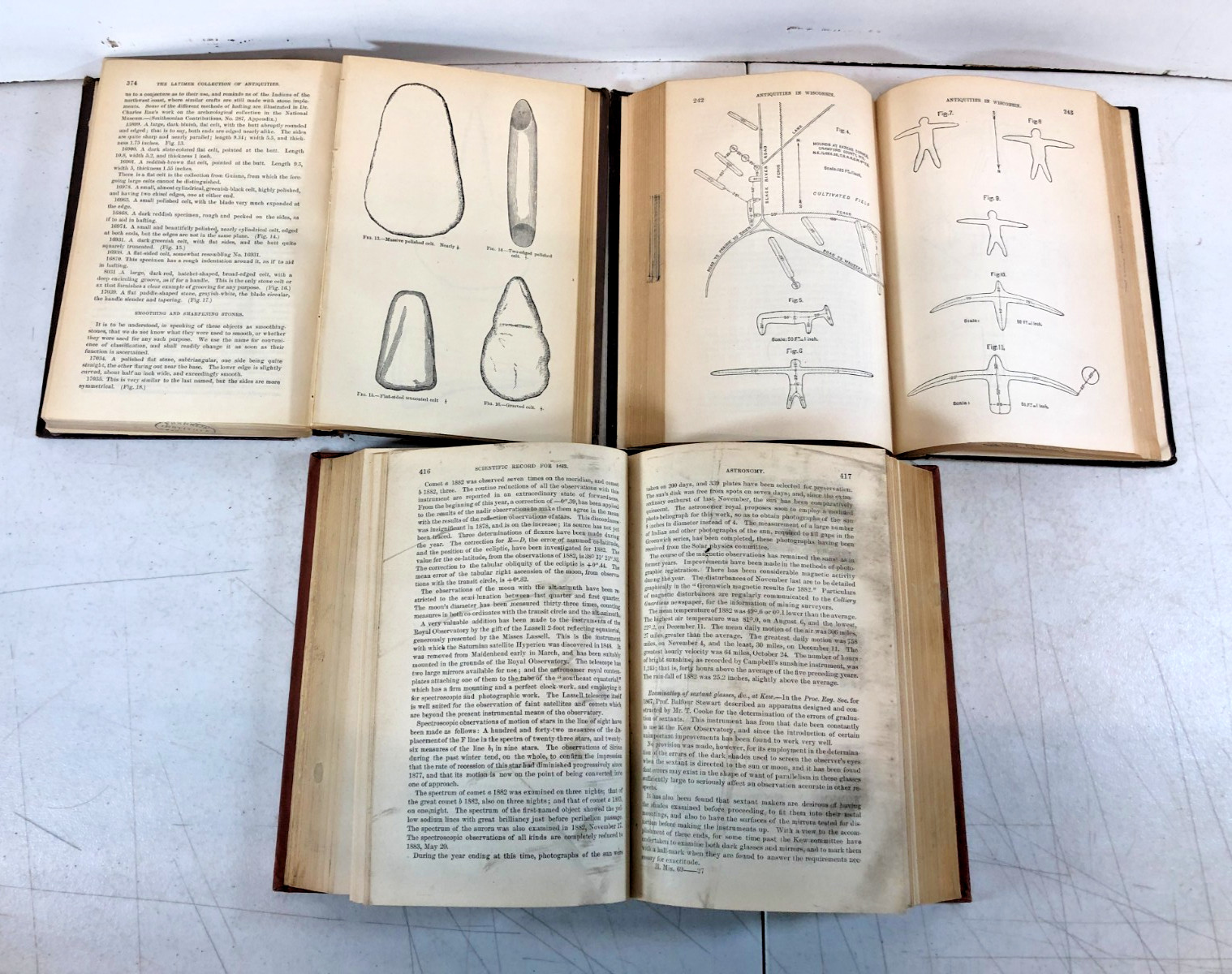 Annual Report Of The Smithsonian Institution, 13 v., Ex-library,1868-1899,ESet-6