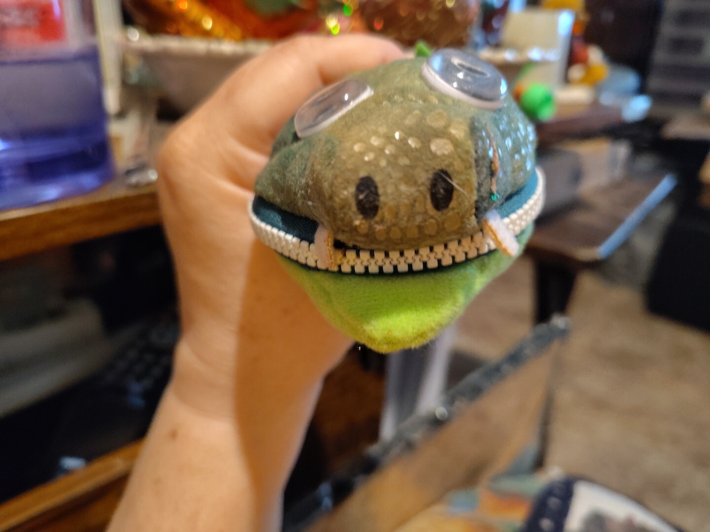 Vintage Teacher’s Pet Plush 3″ Keychain with Book in Zippered Pouch Dino Snap