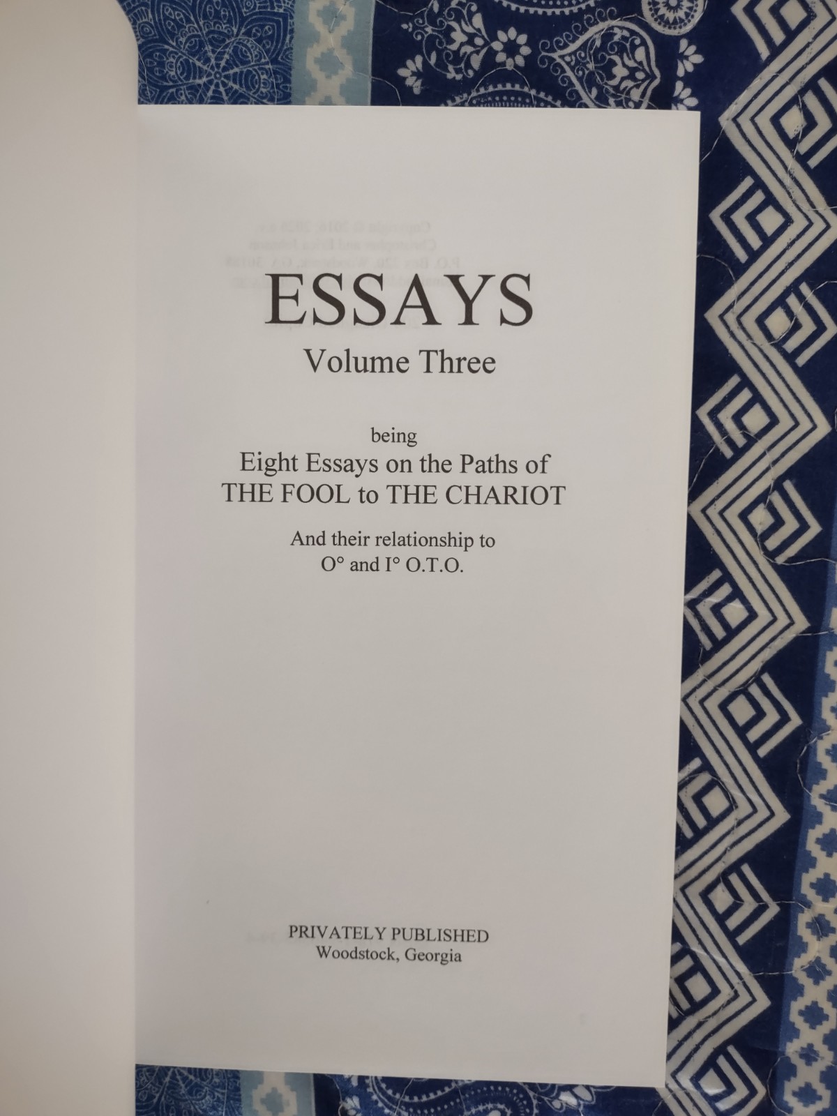 Essays Volume 3 by J. Edward & Erica Cornelius Limited HC 1/200 Crowley Thelema