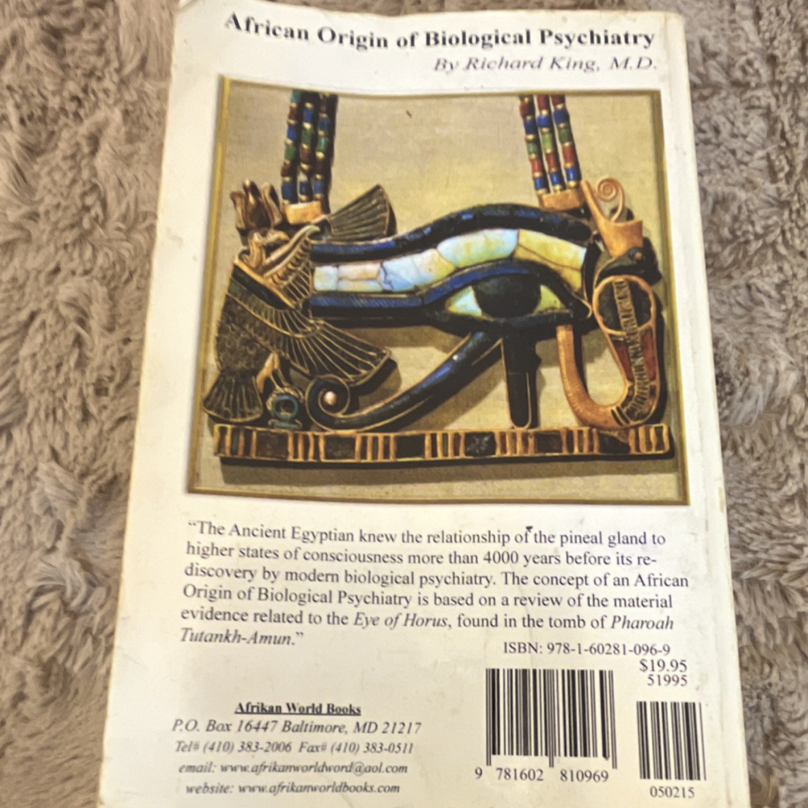 Afrikan World Books African Origin of Biological Psychiatry by Richard D. King,…