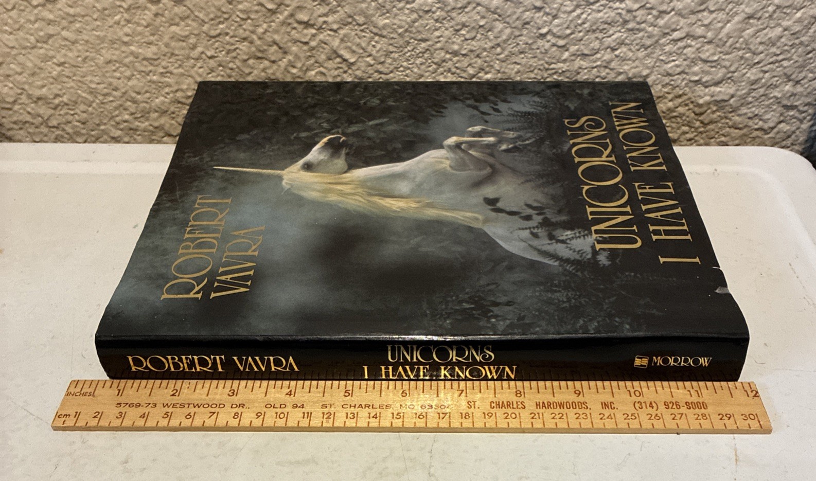 Signed Robert Vavra Unicorn Book Unicorns I Have Known w/ Grey Horses HCDJ VGUC