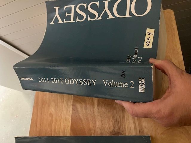 OEM HONDA 2011 – 2012 ODYSSEY FACTORY SERVICE MANUAL SHOP REPAIR 2 BOOKS