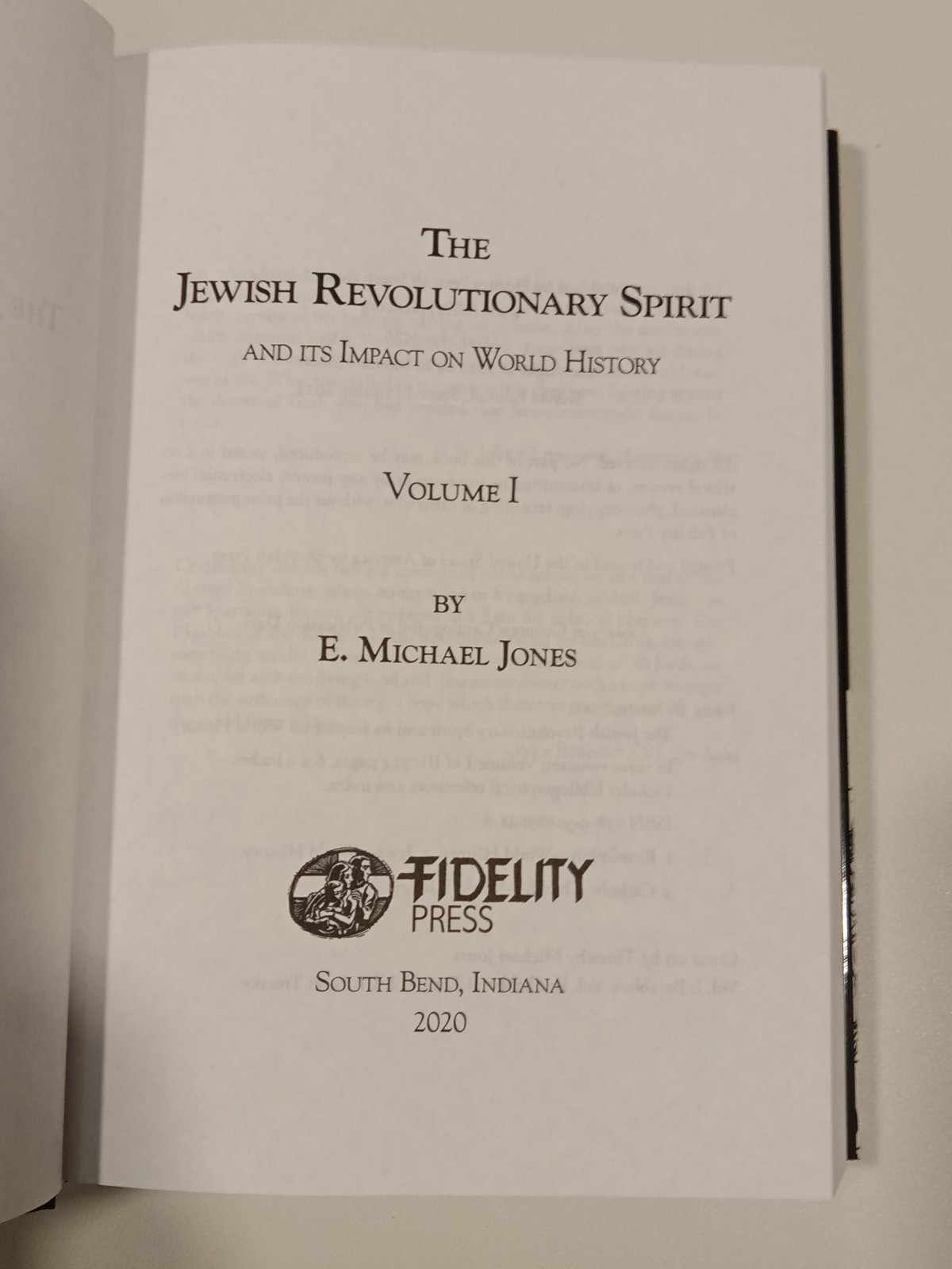 Jewish Revolutionary Spirit, Volume 1 by Michael Jones HB