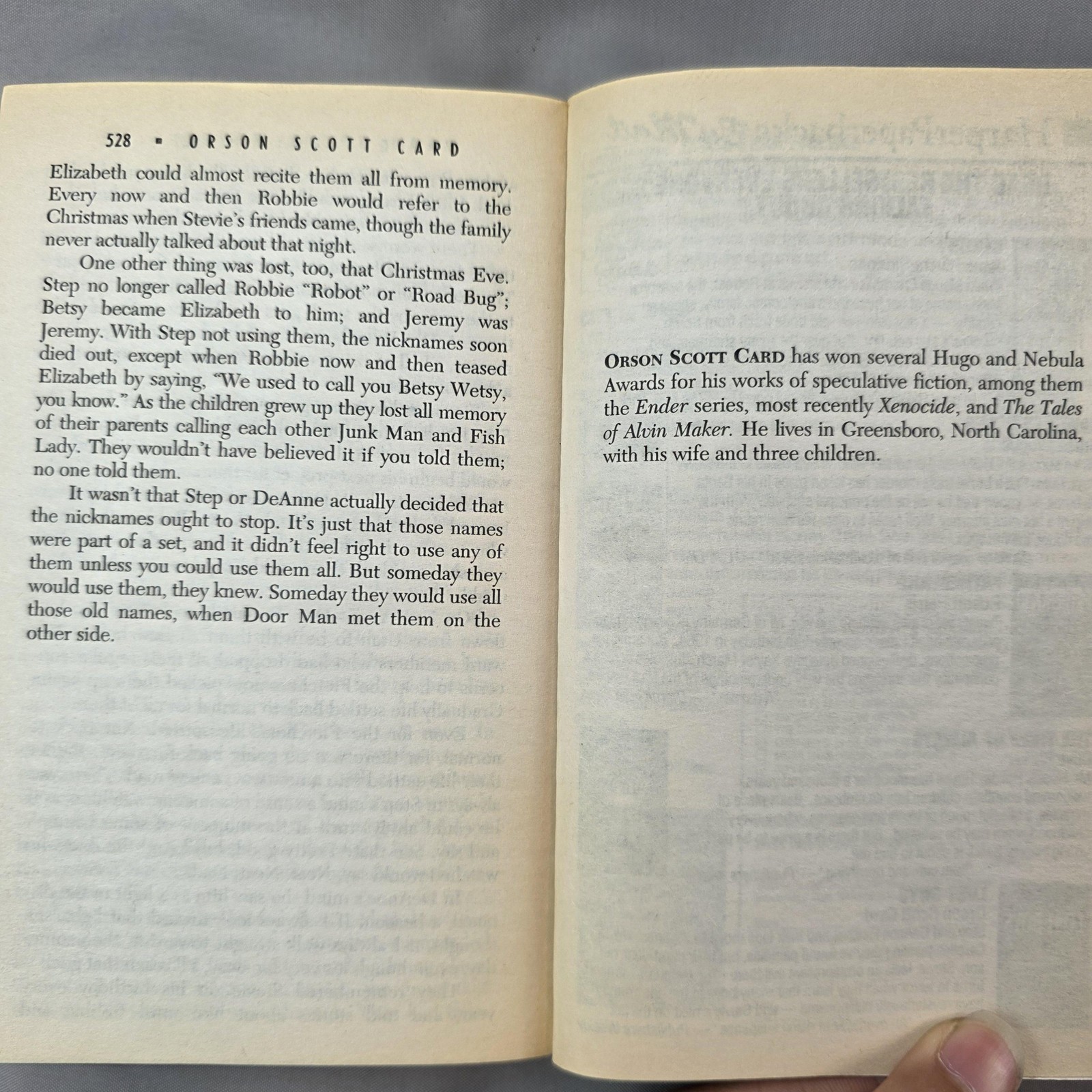 Vintage Lost Boys Orson Scott Card HarperPaperbacks Black PB Horror Novel