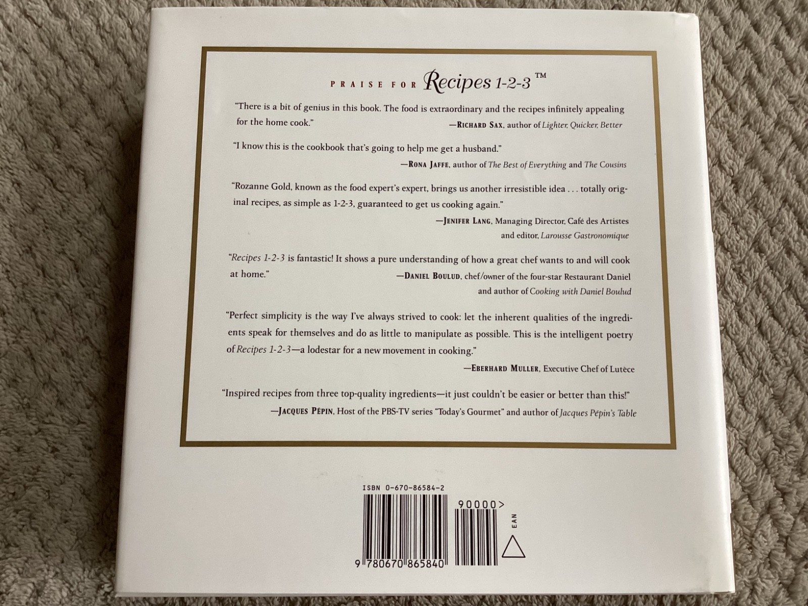 *Signed* A New World of Taste: Recipes 1-2-3 by Rozanne Gold (1996, HCDJ + Slip)