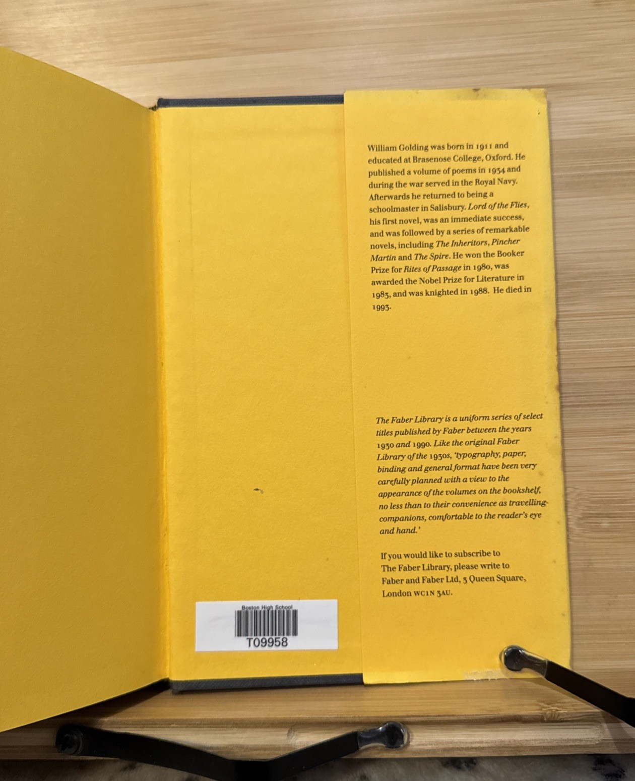 Lord of the Flies – William Golding (HC) Faber First Library Edition/Print, FAIR