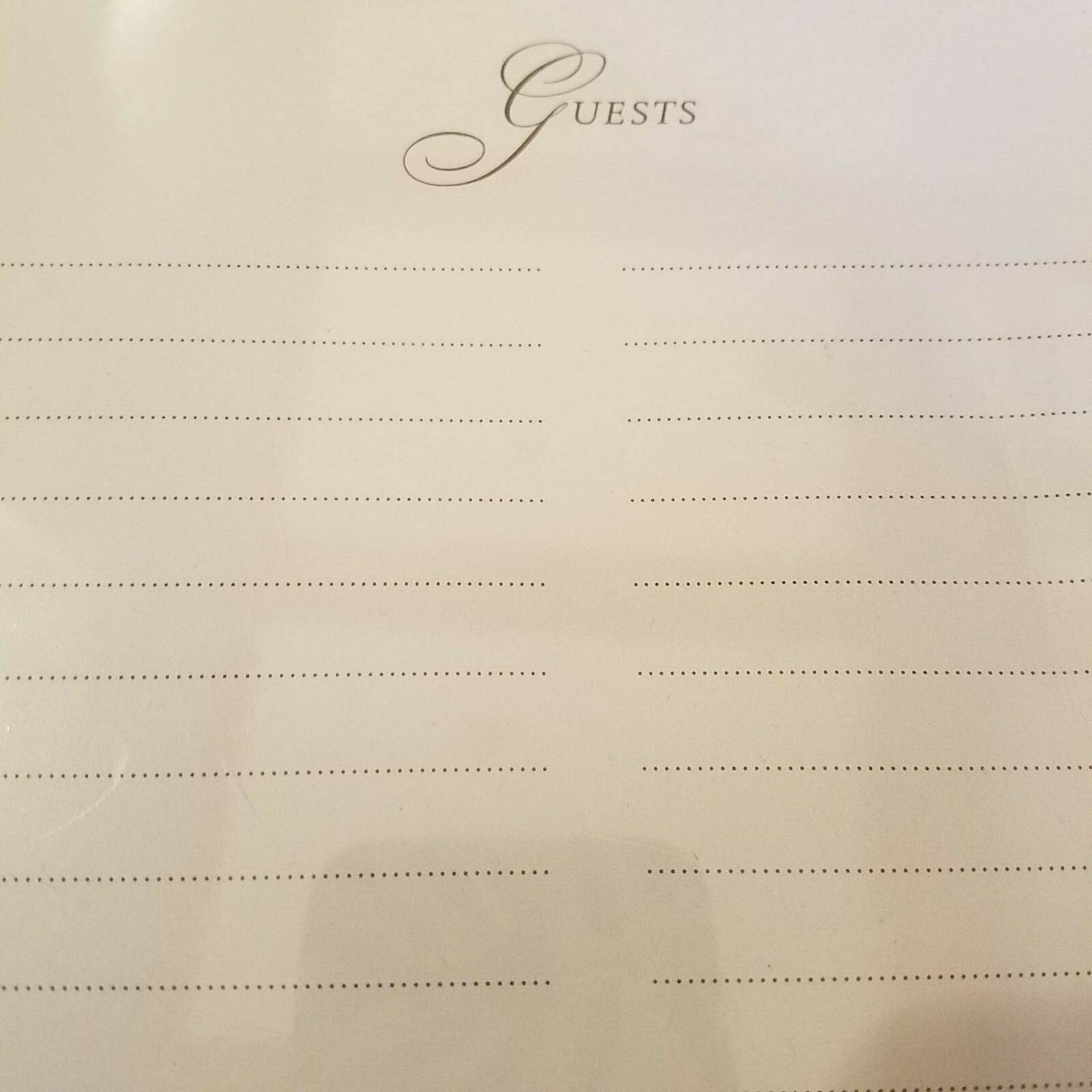HALLMARK AR1084 LINED GUEST BOOK PAGES ~ 10 Count ~ NOS in Wrap ~ Free Shipping!