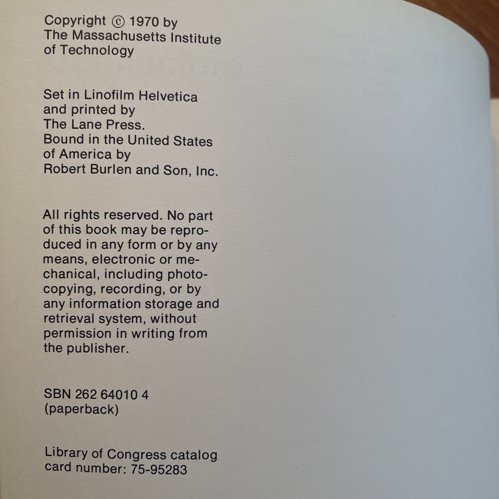 The Architecture Machine by Nicholas Negroponte, First Printing 1970