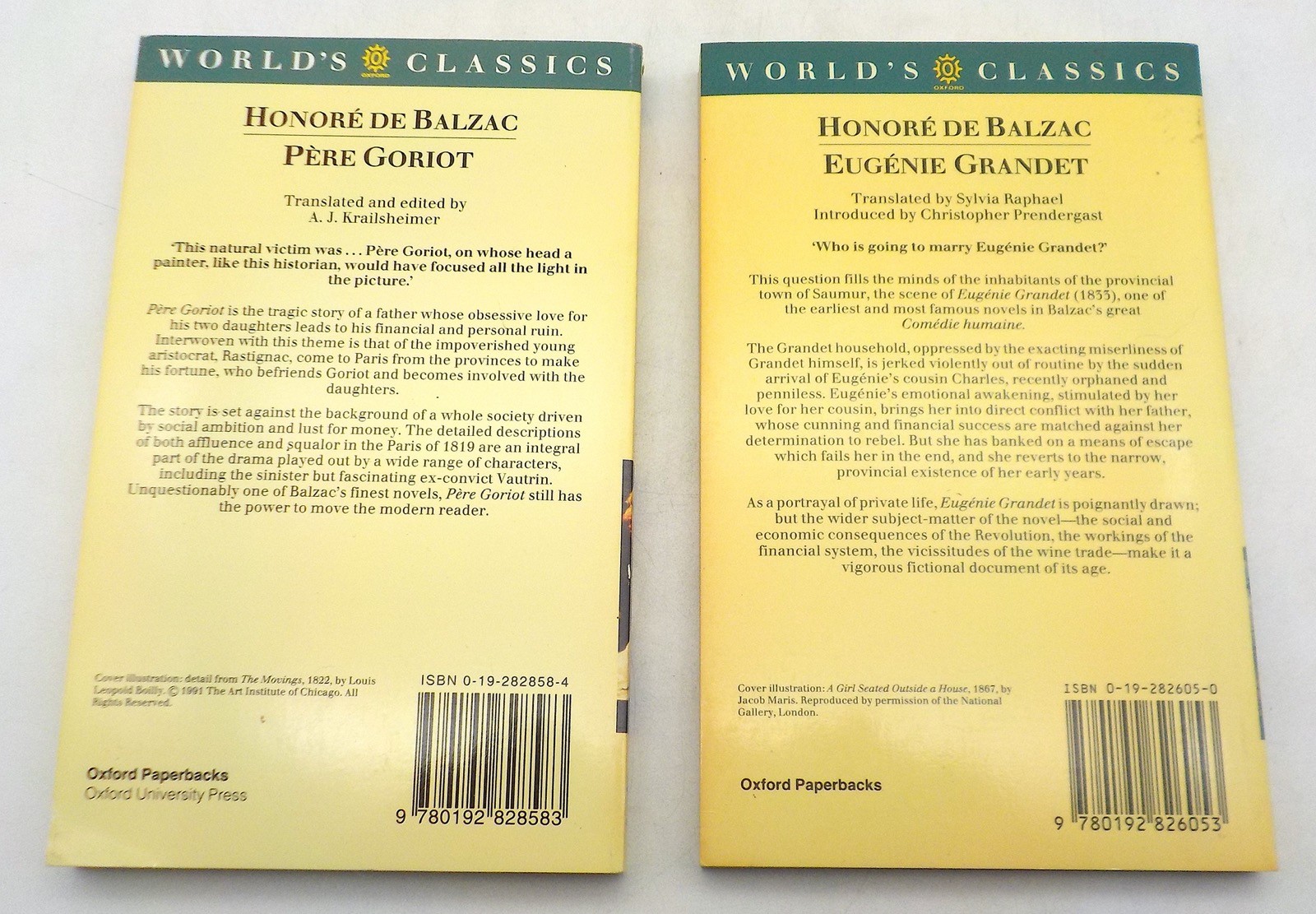 Honore De Balzac: Eugenie Grandet & Pere Goriot Penguin World Classics 2 Books