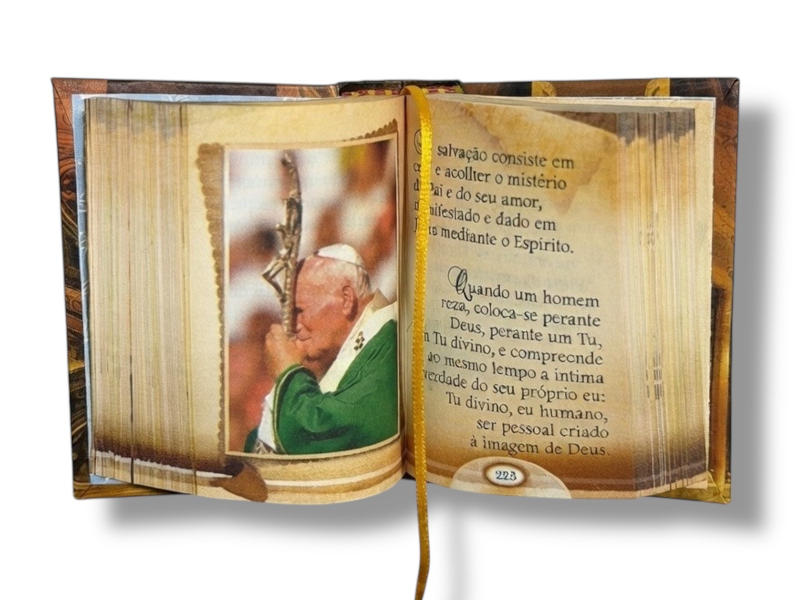 Joao Paulo II O Pensamento Vivo in Portuguese mini book hardcover 430pgs 2.6in