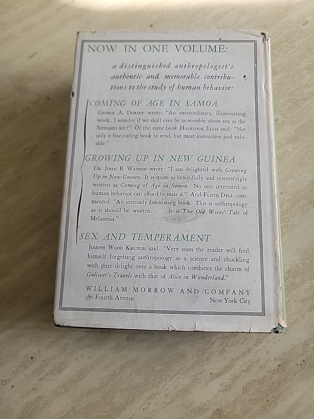 1939 Margaret Mead FROM THE SOUTH SEAS William Morrow & Company HCDJ