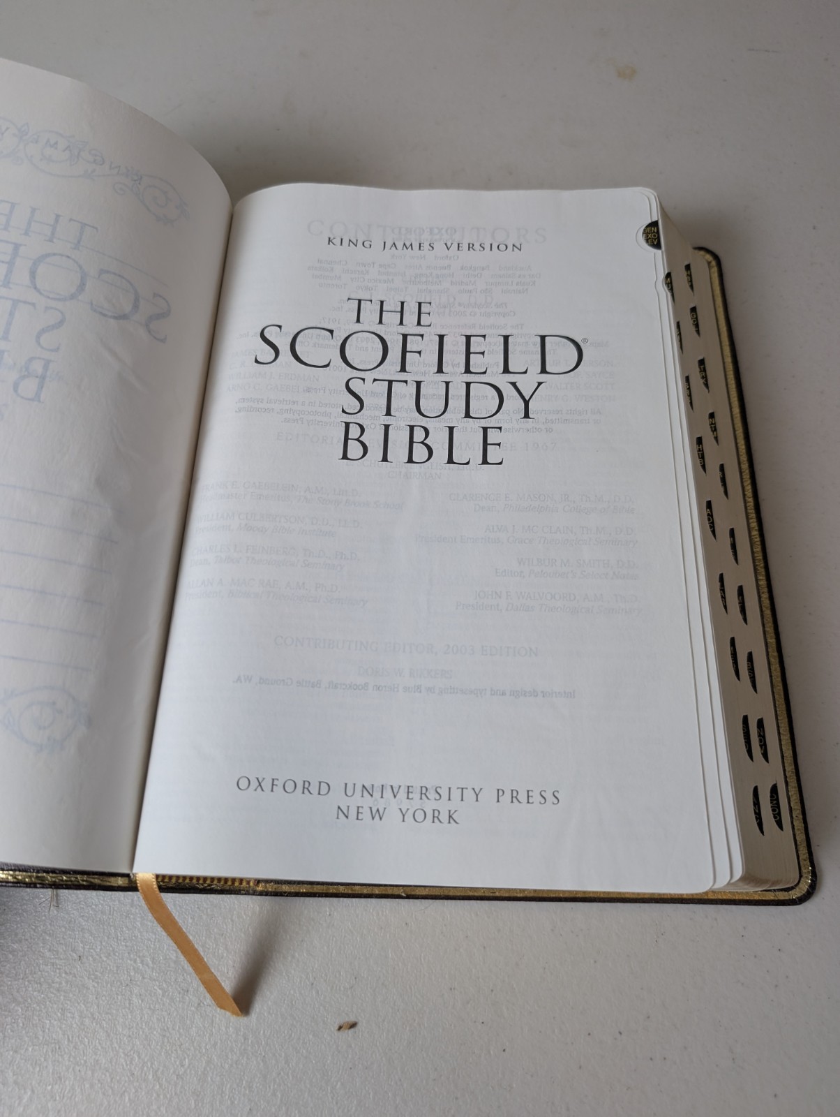 Holy Bible Scofield Study KJV Red Letter 2003 Indexed Oxford Burgundy Nice!