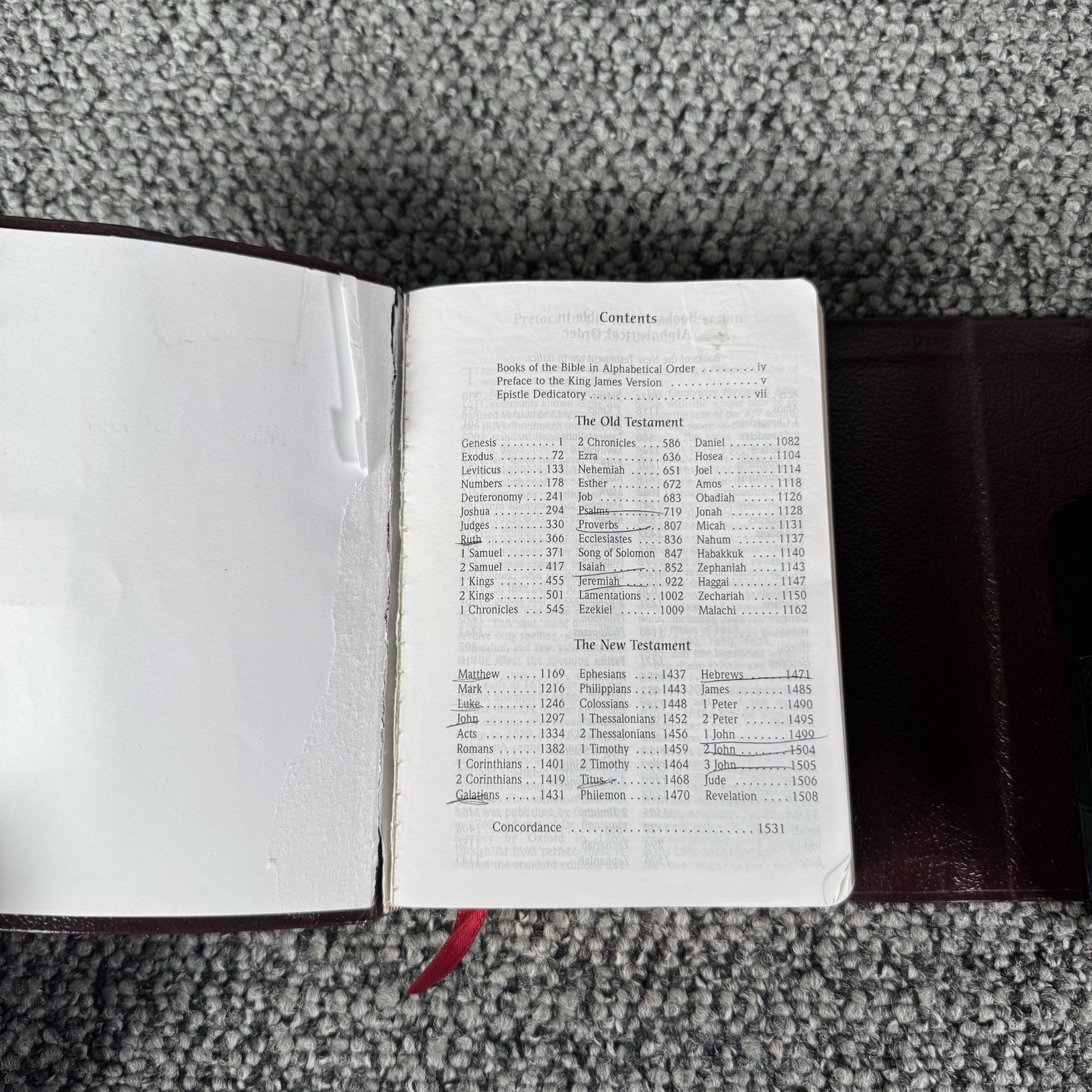KJV Holy Bible Hendrickson Reference Edition Burgundy Bonded Leather Magnetic
