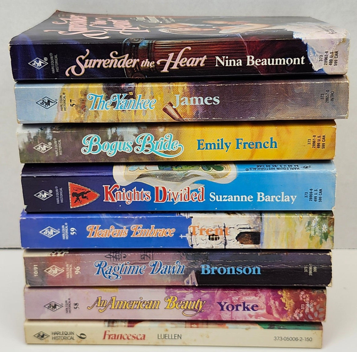Lot of 8 Harlequin Historical Romance Paperback Books Novels Love Book Lot