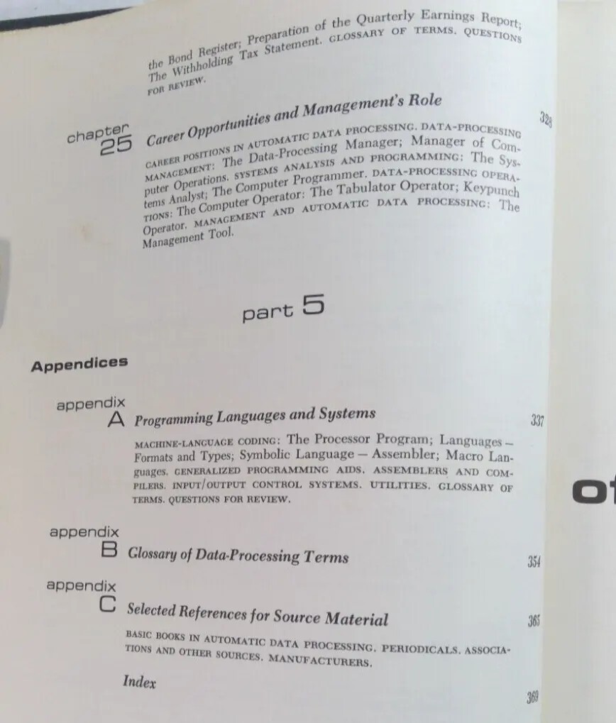 Vintage Computer Programming Book 1966 Automatic Data Processing Elias Awad DJ H