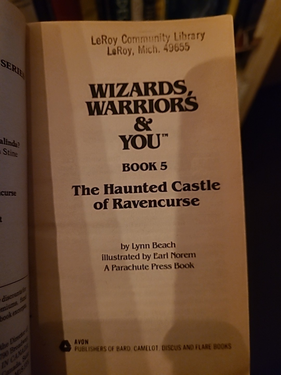 Wizard, Warriors, & You #5 The Haunted Castle of Ravencurse – 1st 1985 Like D&D