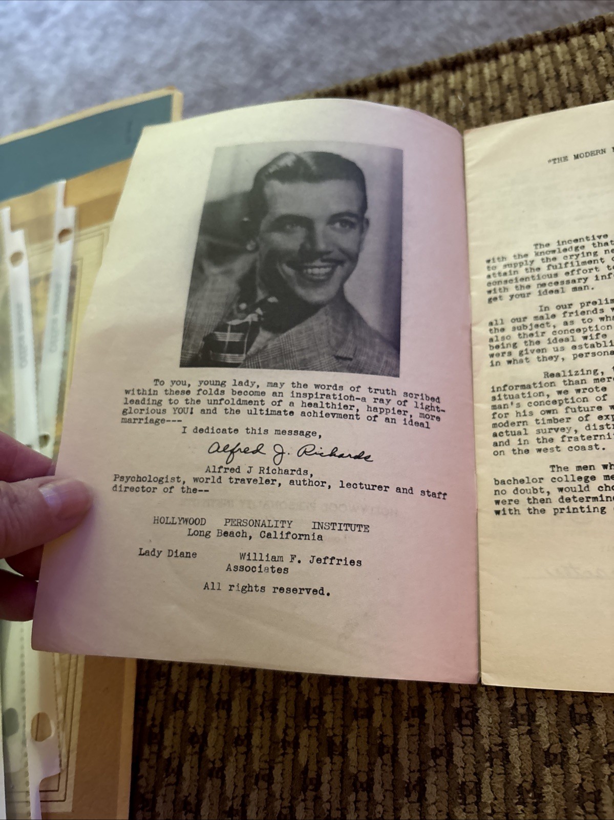 4 Pc 1940s “How To Get Your Ideal Man”booklets Hollywood Personality Institute