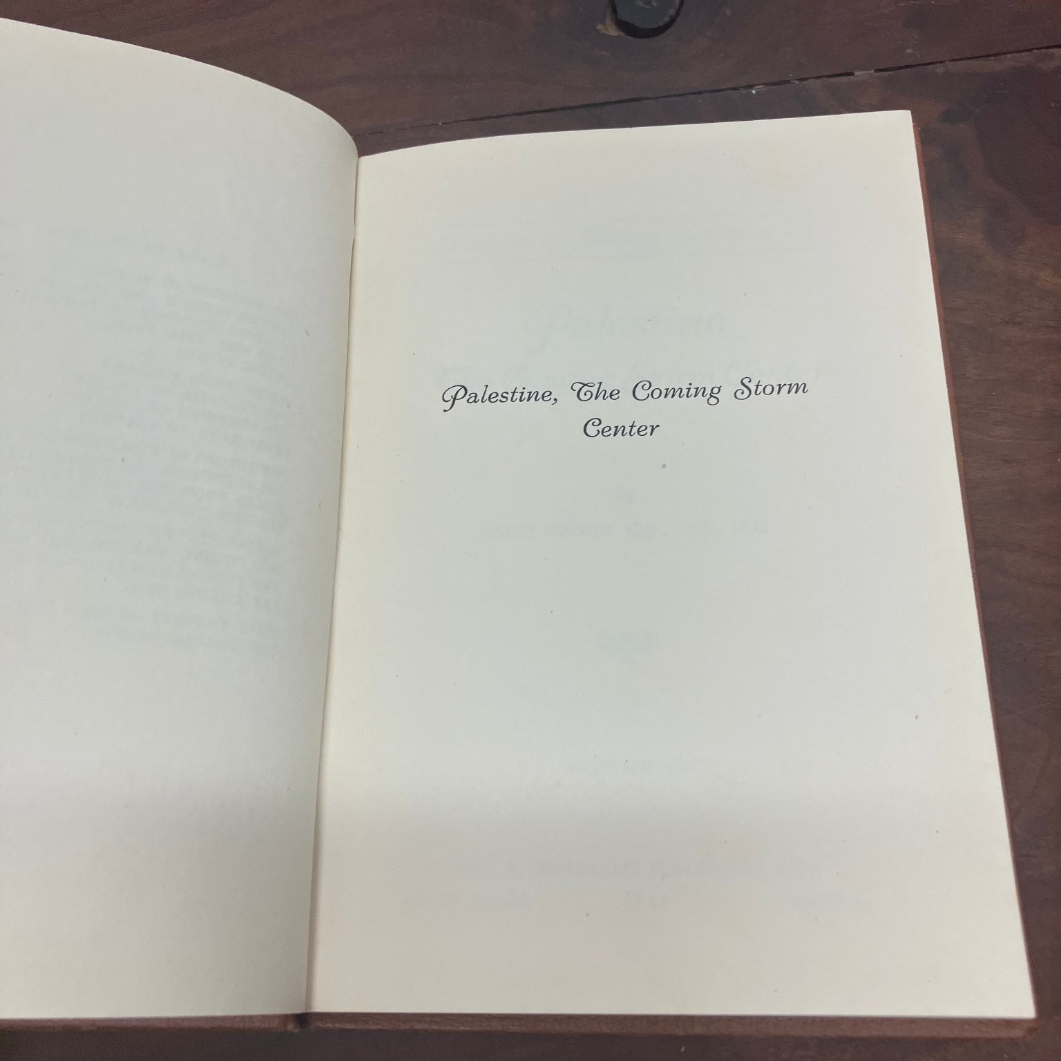 Palestine The Coming Storm Center Harry Rimmer 1944 6th Edition Eerdmans