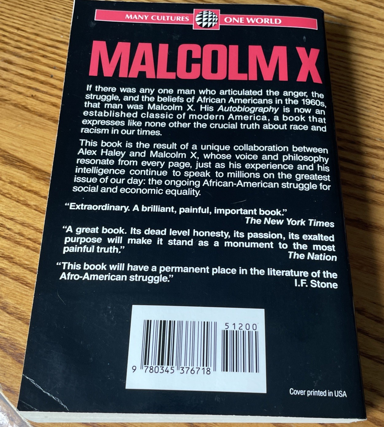 Malcolm X with Alex Haley – The Autobiography of Malcolm X – Vintage Ballantine