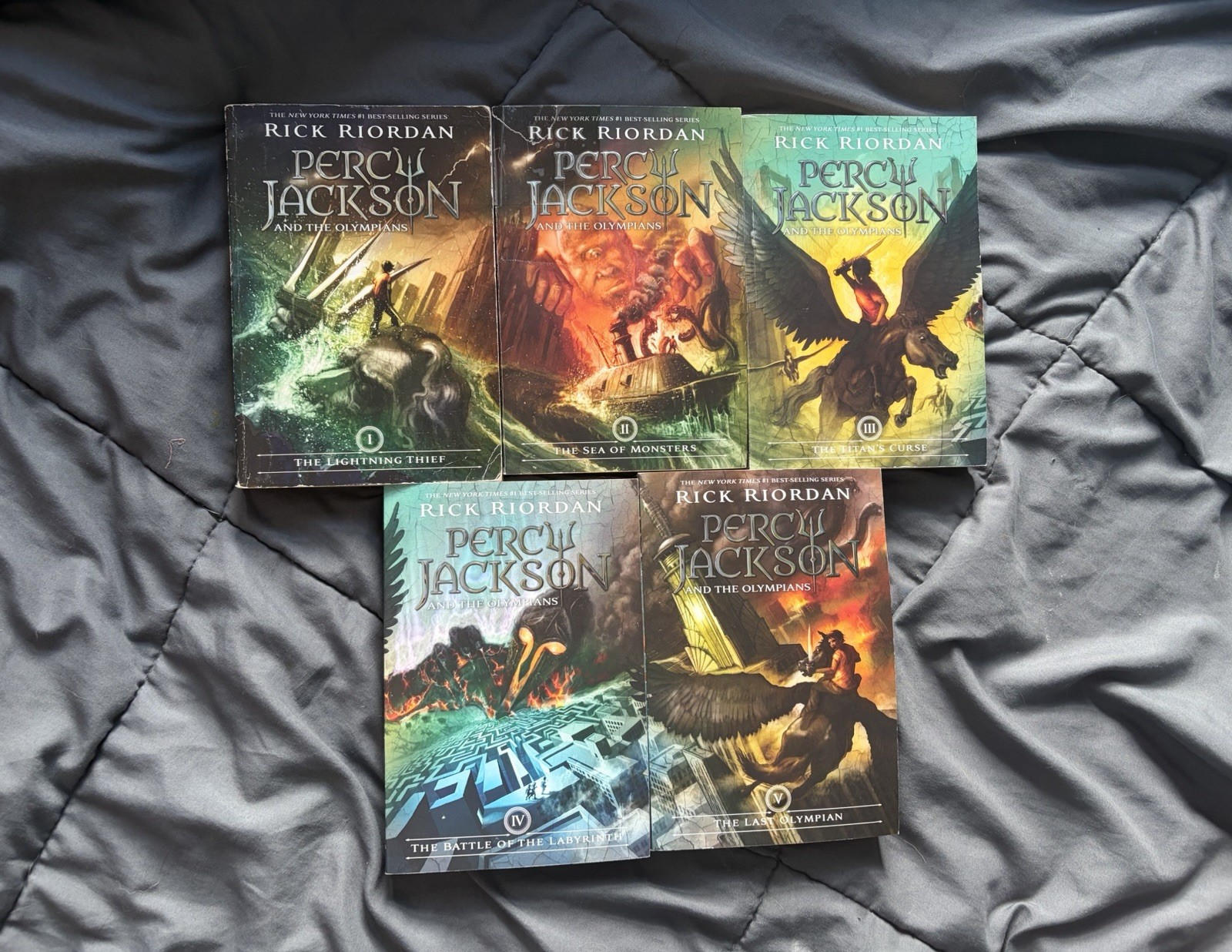 Rick Riordan Percy Jackson and the Olympians 5-Book Paperback Set Fantasy YA