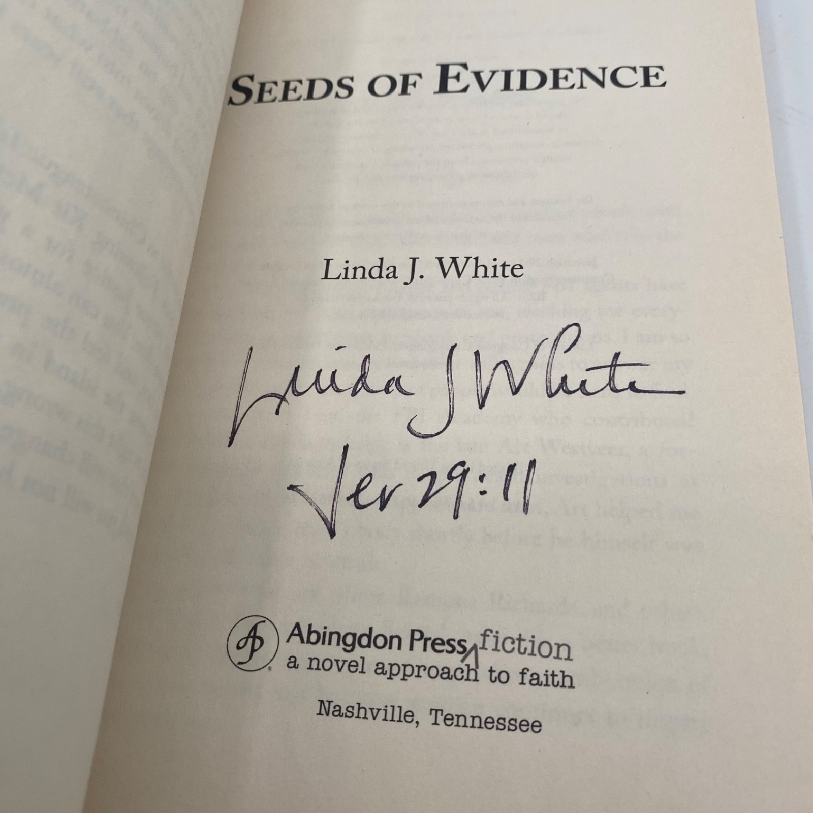 Lot of SIGNED books by Linda J. White – Seeds of Evidence, Bloody Point + 1, PB