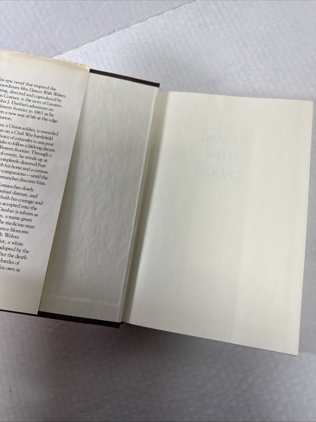 Dances with Wolves : A Novel Hardcover Michael Blake