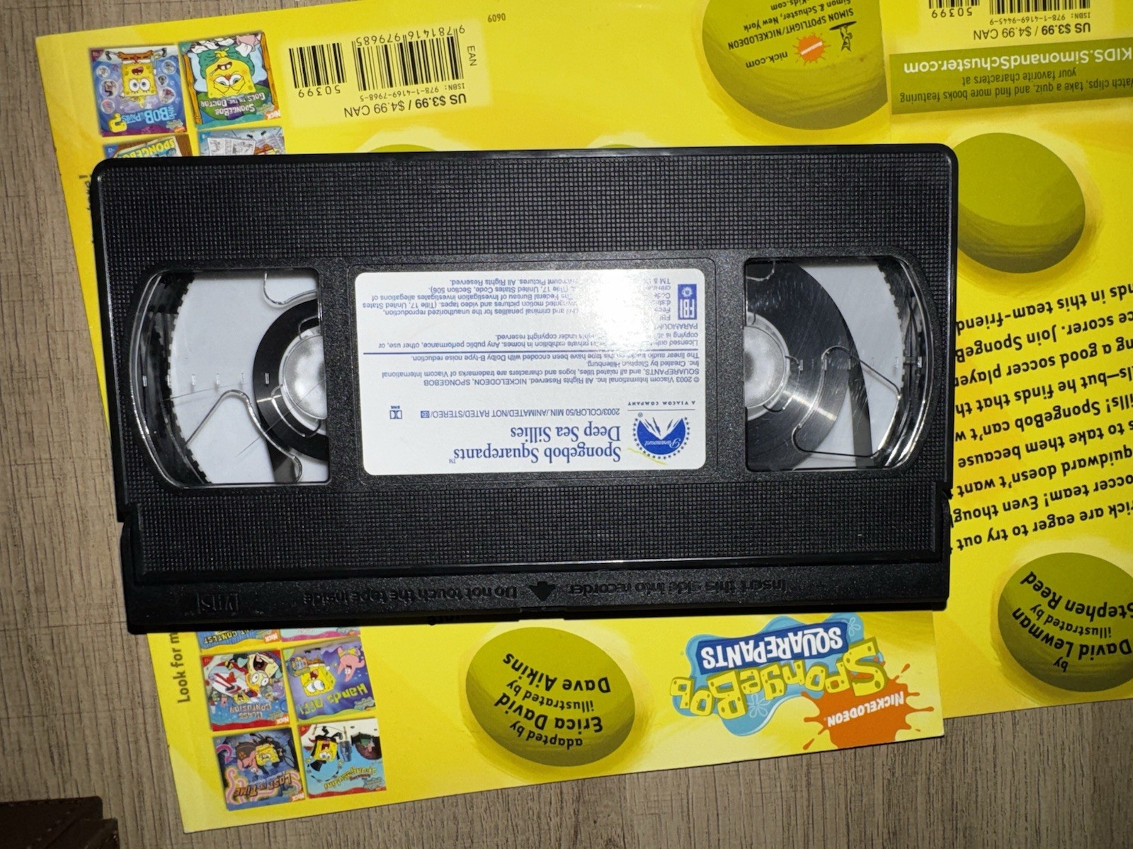 SpongeBob SquarePants Childrens Books Lot VHS Tape