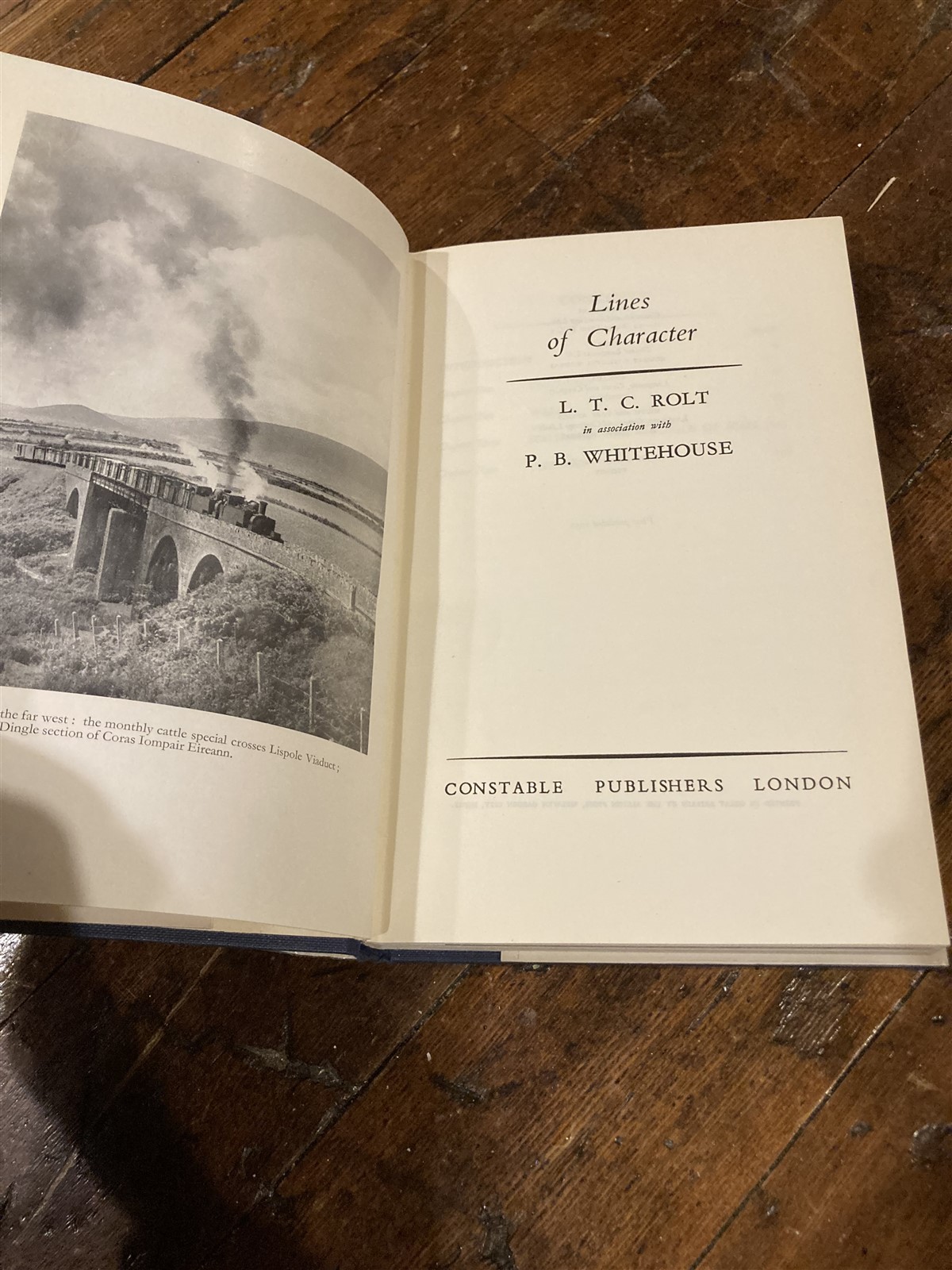 1952 hc Lines of Character, Rolt & Whitehouse, Rural England railroad lines