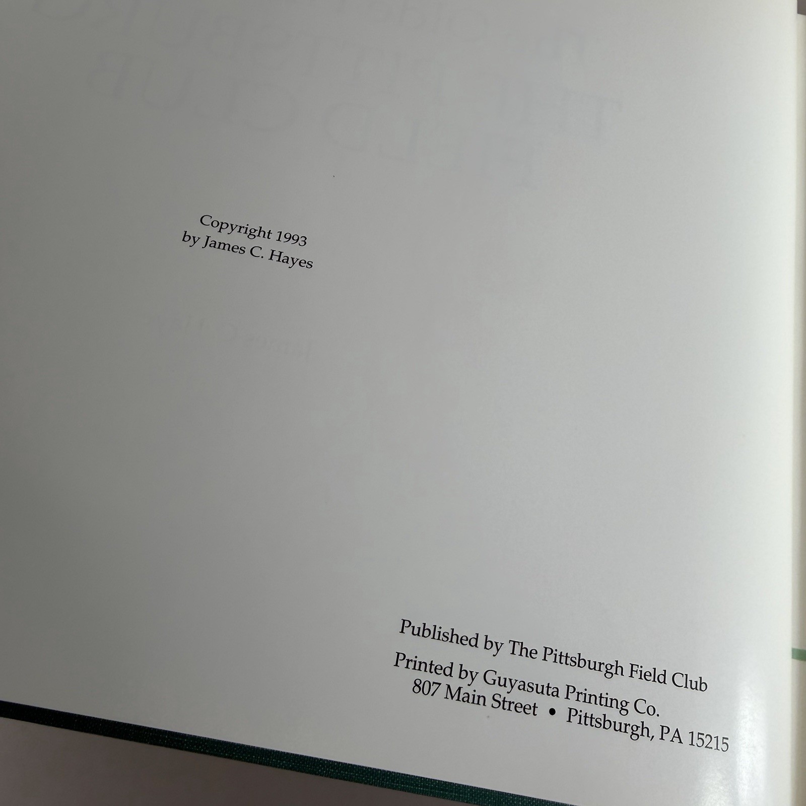 The Olde History Of Pittsburg Field Club Hardcover Book James C. Hayes 1993 Golf