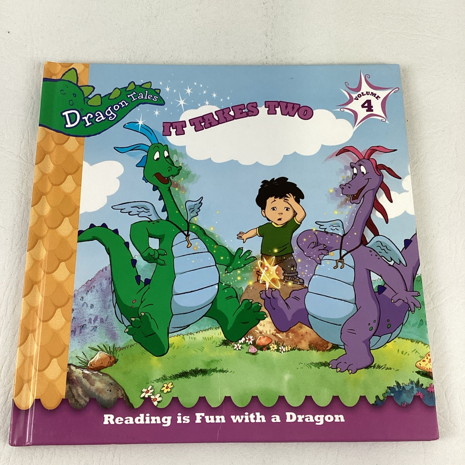 Dragon Tales Hardcover Books Zak Wheezie Clean Up It Takes Two Vintage 2004