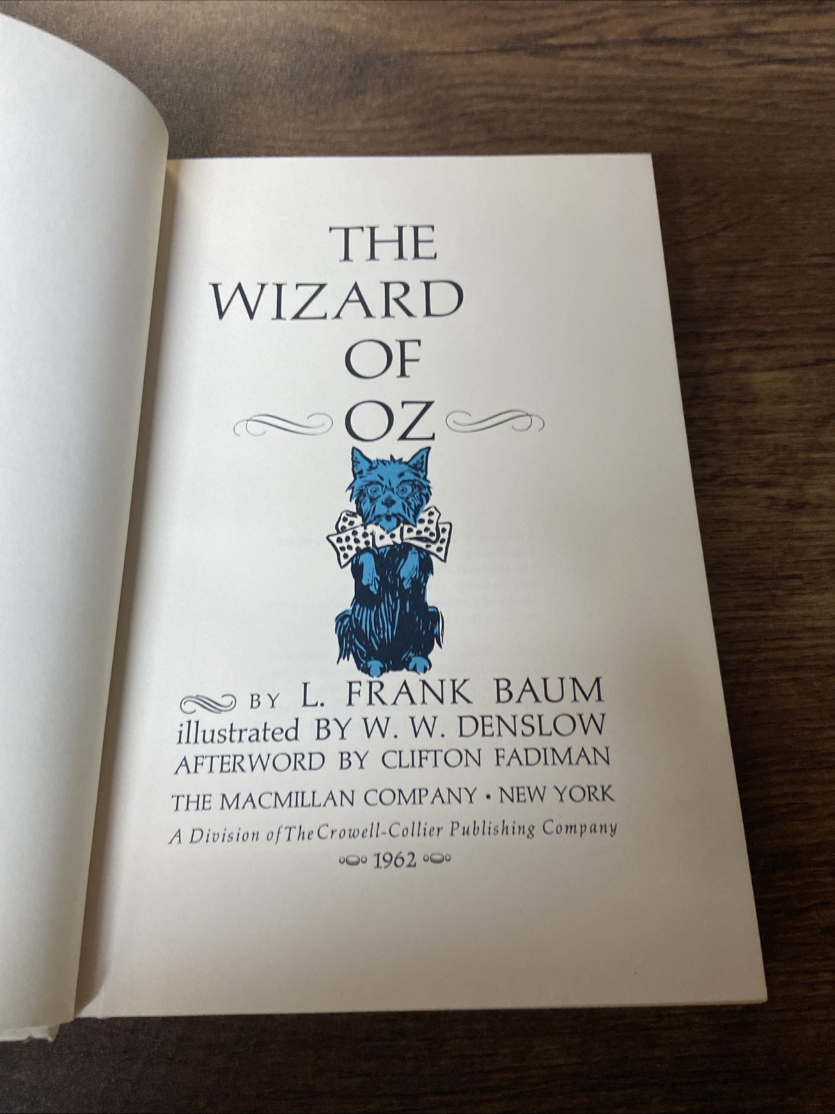 The Wizard of Oz by L. Frank Baum Macmillan 1962 Hardcover Illustrated 1st Print