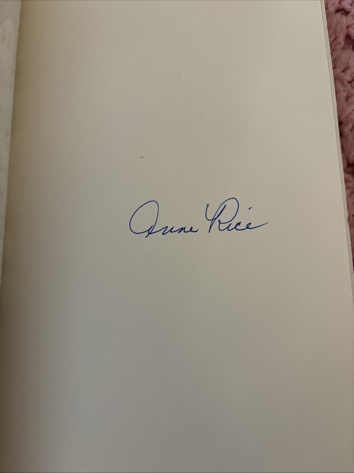 signed anne rice blood communion