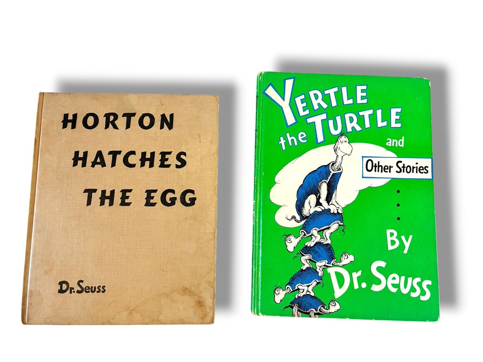 Lot of 2 Dr. Suess Books: Horton Hatches The Egg 1940 & Yertle The Turtle 1958