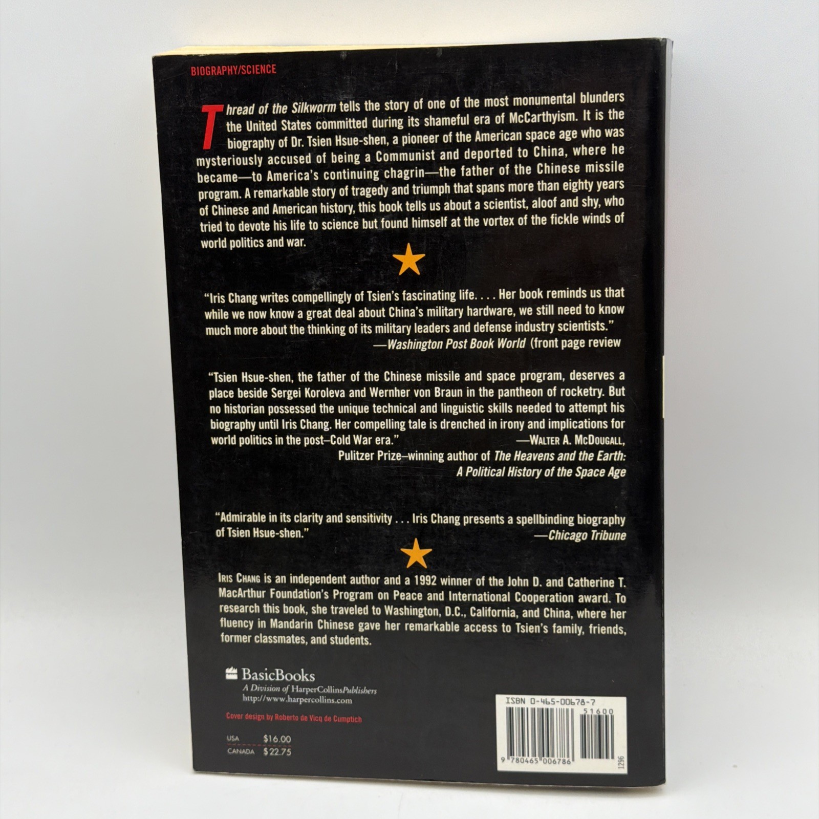 Thread Of The Silkworm by Iris Chang (English) Paperback Book OOP