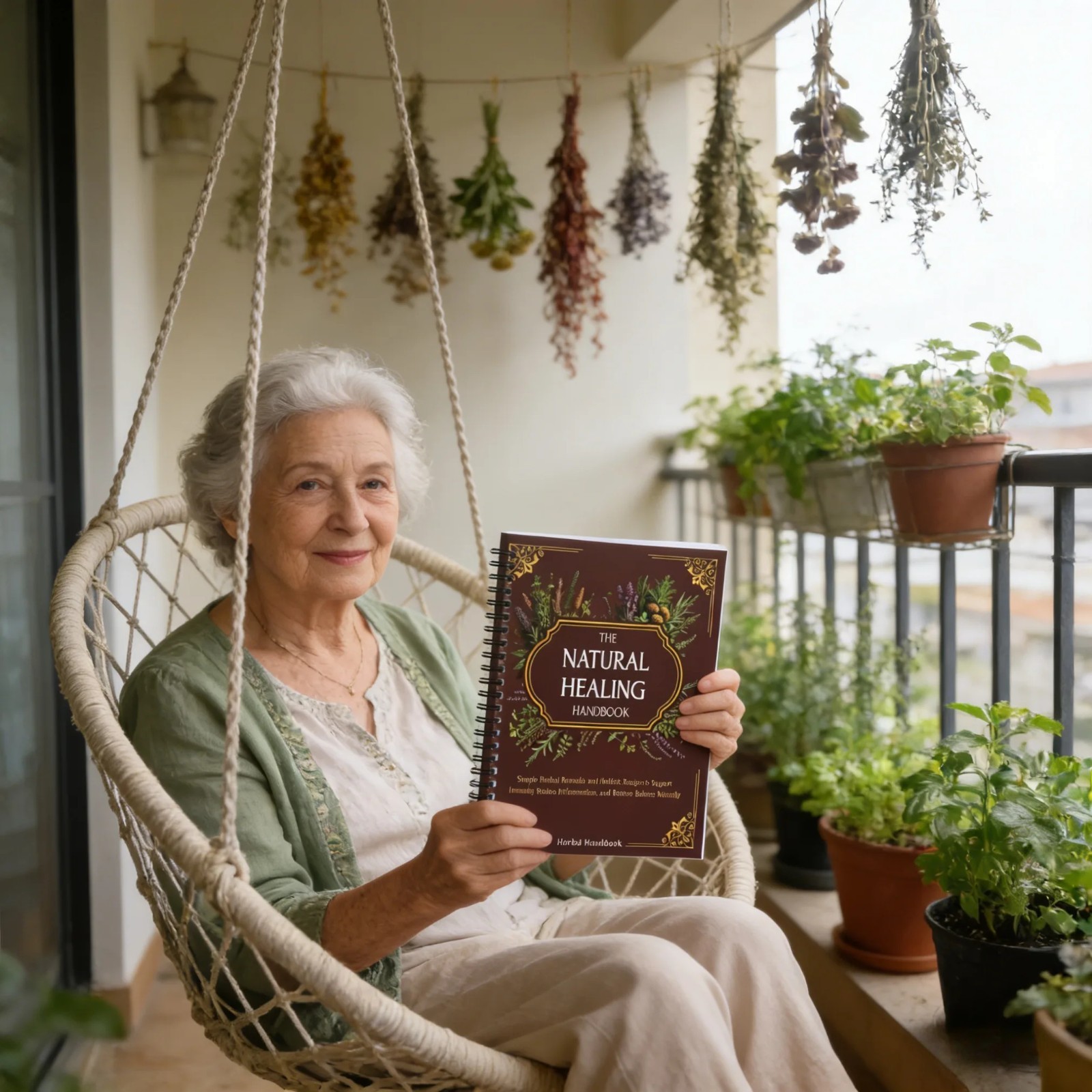 Natural Healing Handbook Herbal Remedies Spiral Notebook Plant Lovers Book