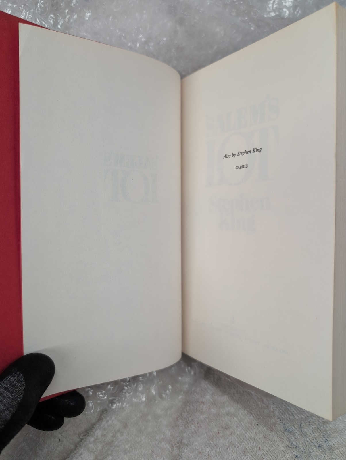 RARE 1st Edition SALEM’S LOT Stephen King (1975) Later Printing $19.95 + Mylar!!