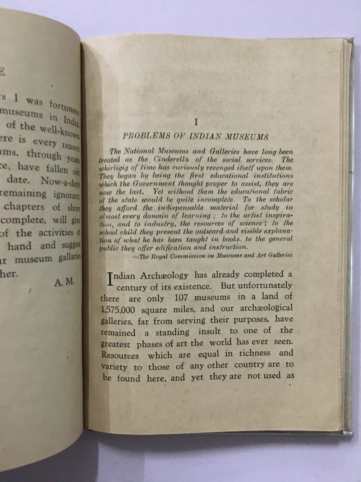 Mookerjee, Ajit : Museum Studies. Calcutta, 1945. 63 Pages. Hb