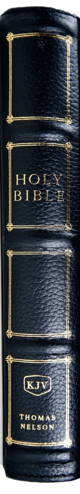 KJV Bible: Compact Center-Column Reference Bible, Black Genuine Leather
