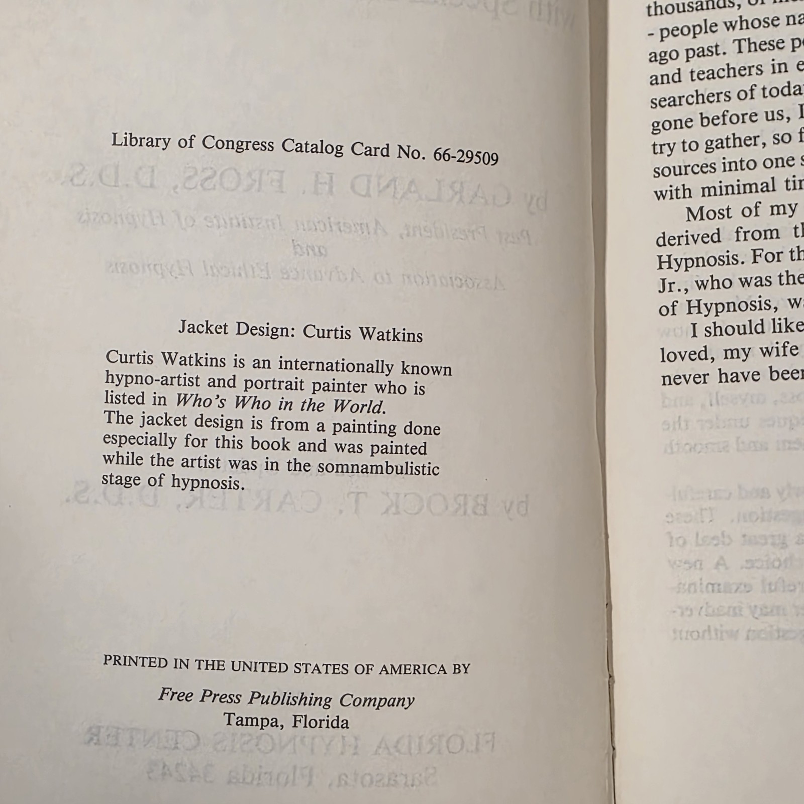 Handbook of Hypnotic Techniques Fross Carter Revised 1988 Book