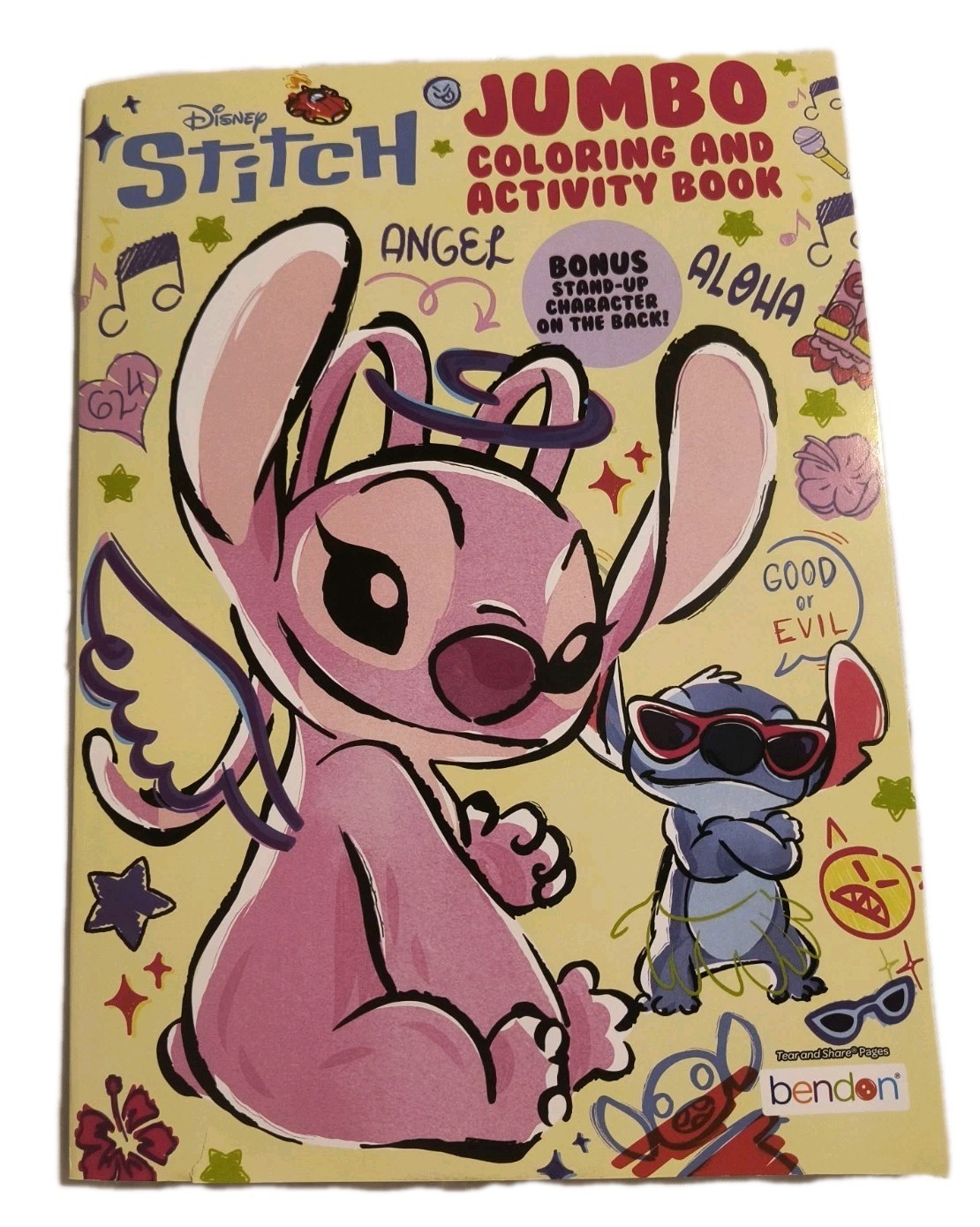 Disney STITCH & ANGEL Jumbo Coloring & Activity Book Tear/Share Pages 🆕🆓 ship!