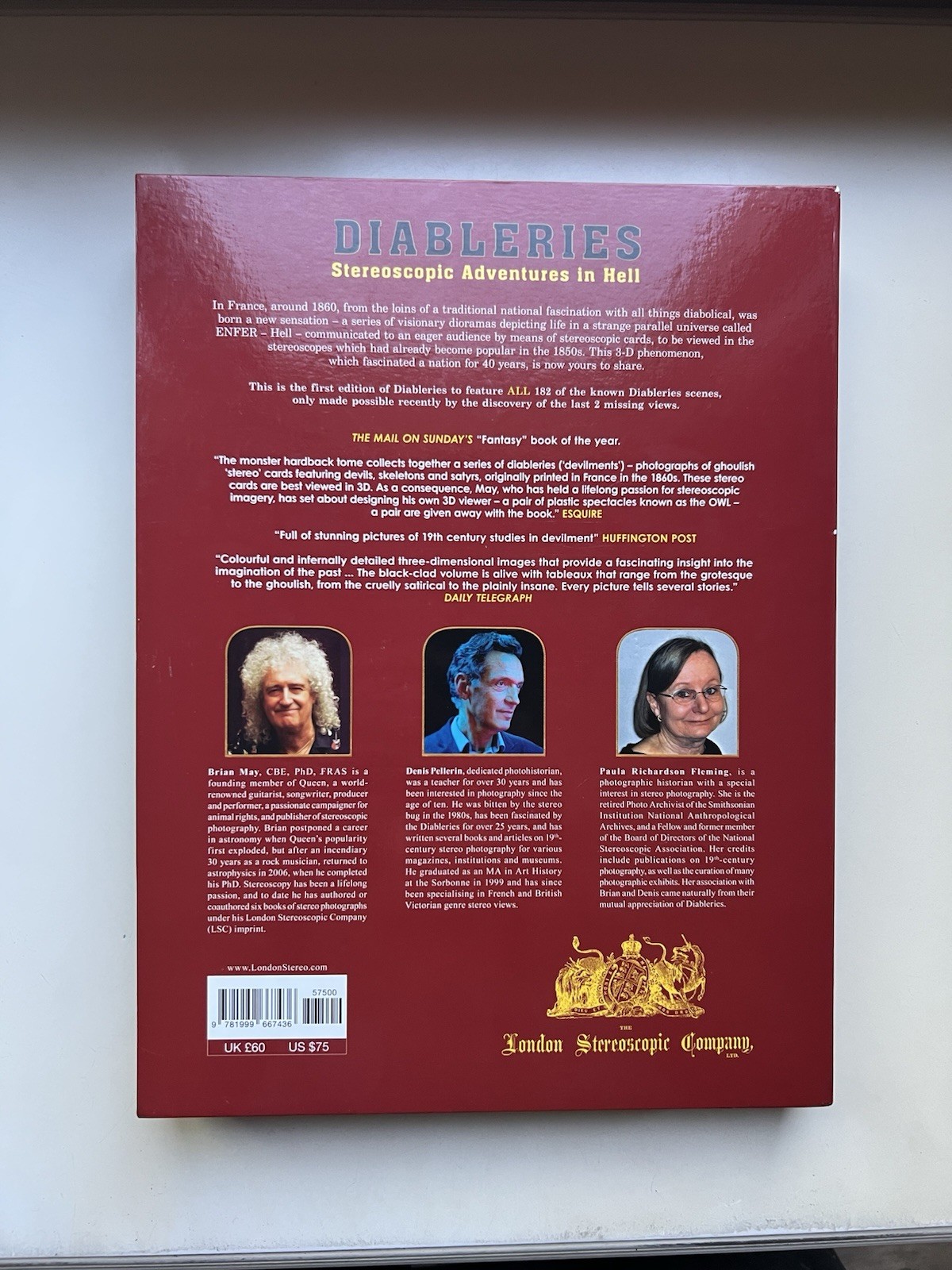 Diableries Stereoscopic Adventures in Hell Brian May Denis Pellerin Fleming HC