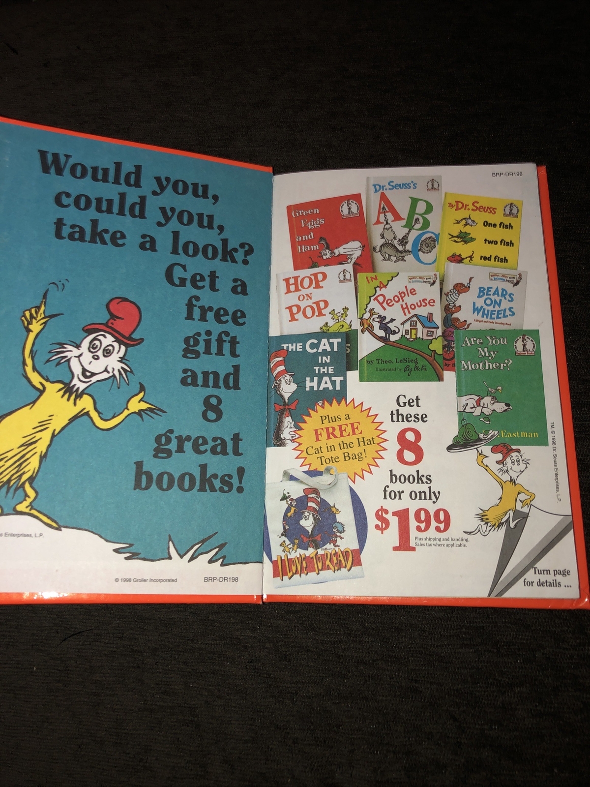 Green Eggs And Ham Book Dr. Seuss 62 Pages hard cover