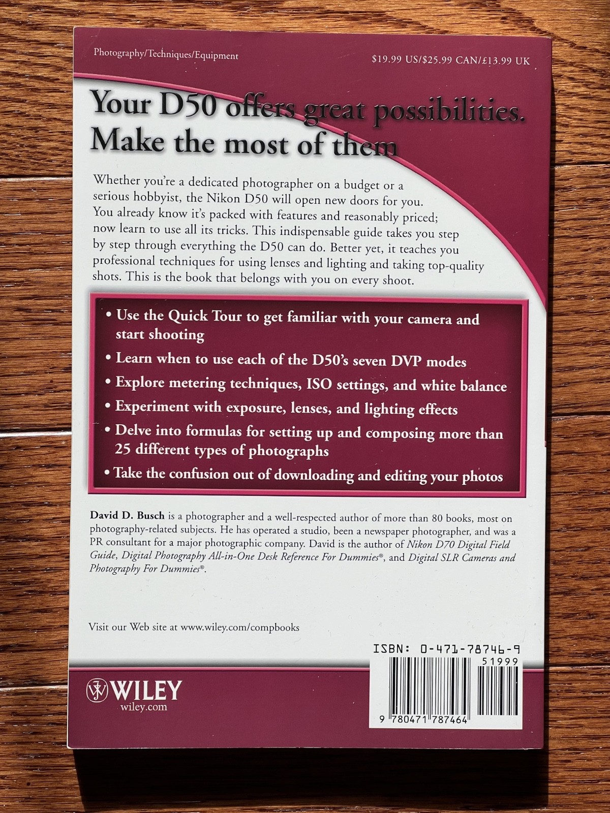 Nikon D50 Digital Field Guide – Paperback By Busch, David D. – Brand New