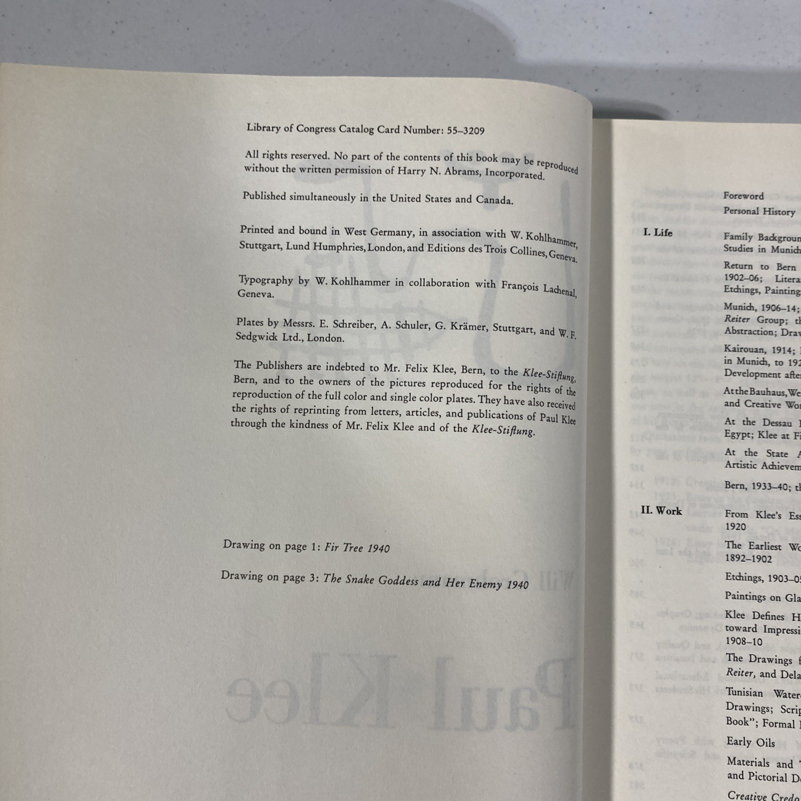 Paul Klee by Will Grohmann (Hardcover + Dust Jacket) Color Pictorial Abrams