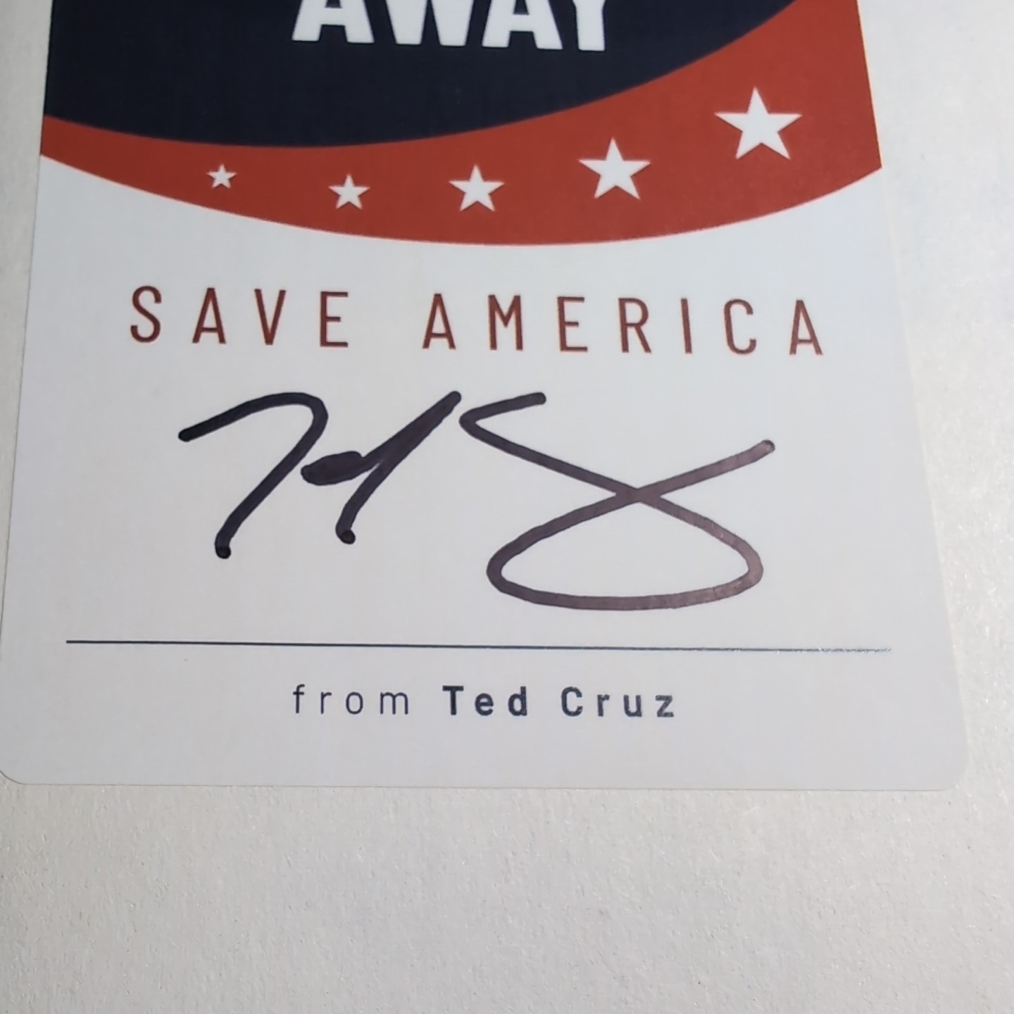 New,Signed, Ted Cruz, One Vote Away,2020, HC/DJ, Regnery Publishing 7th Printing