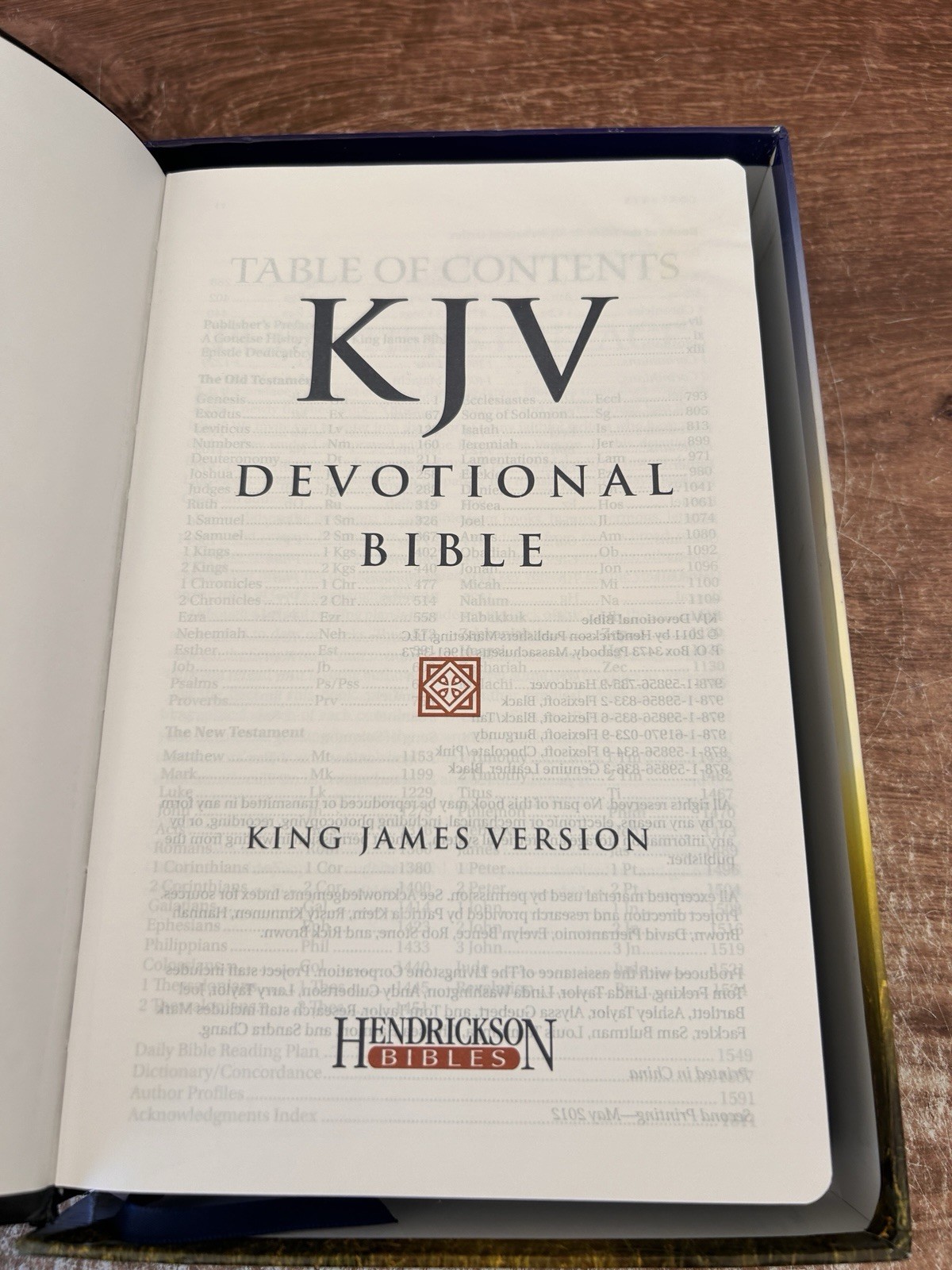Devotional Bible-KJV by Hendrickson Publishers (2011, Imitation Leather)