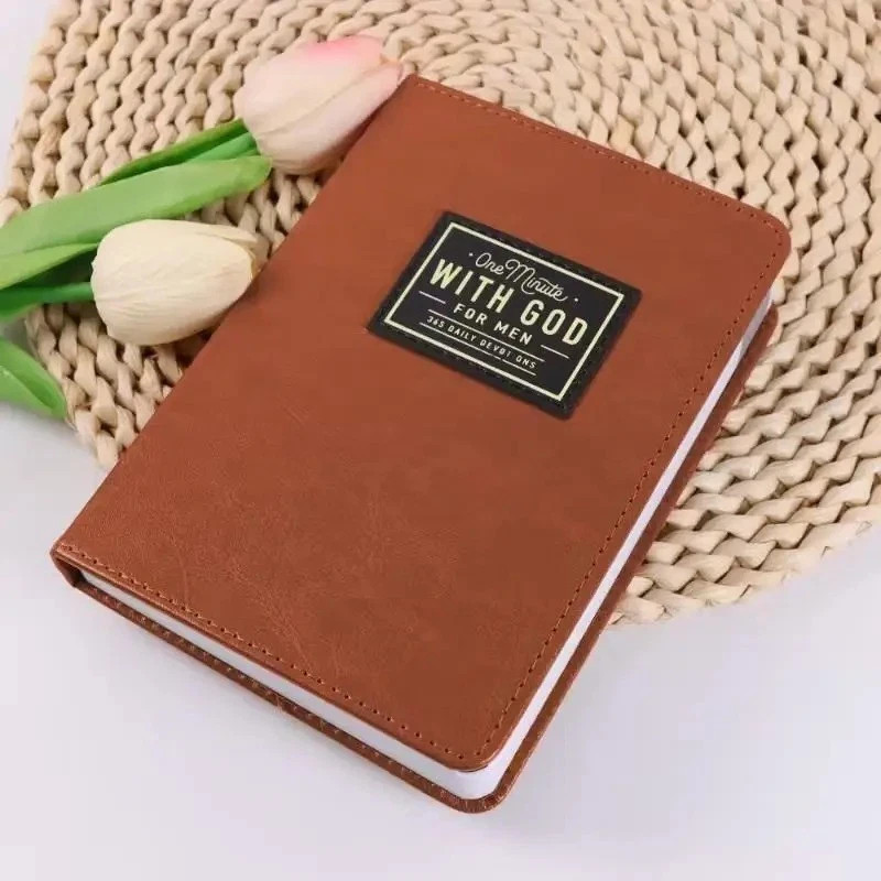 One Minute with God for Men – 365 Devotions (Brown Faux Leather) Fast ship