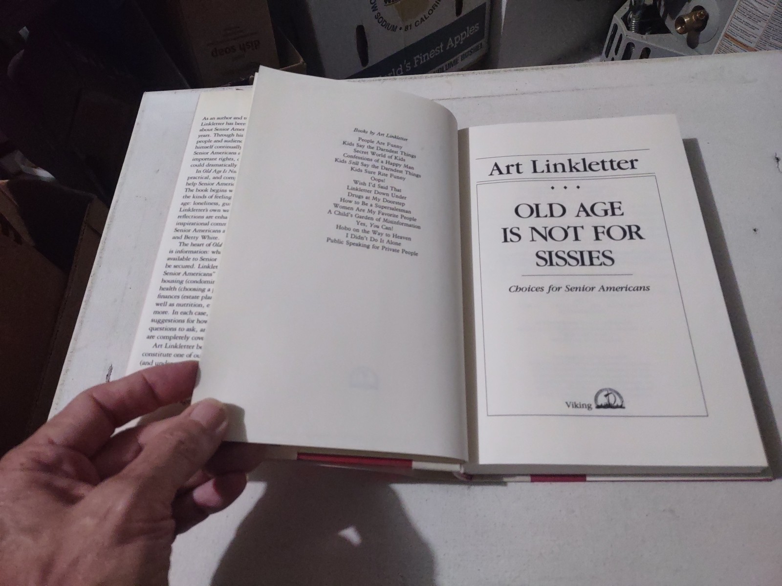 OLD AGE IS NOT FOR SISSIES SIGNED 1988 3RD PRINTING HC BOOK BY ART LINKLETTER