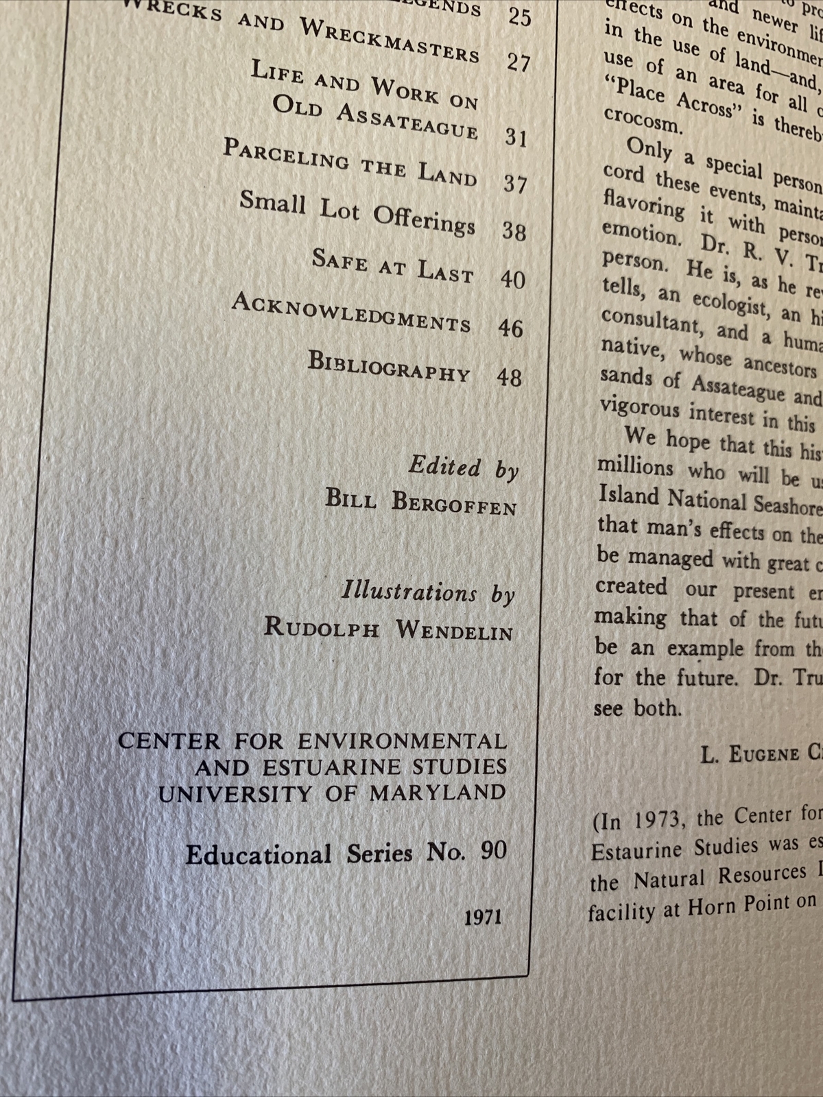 Used Assateague The Place Across SC 1971 R V Truitt 47 Pages 312L