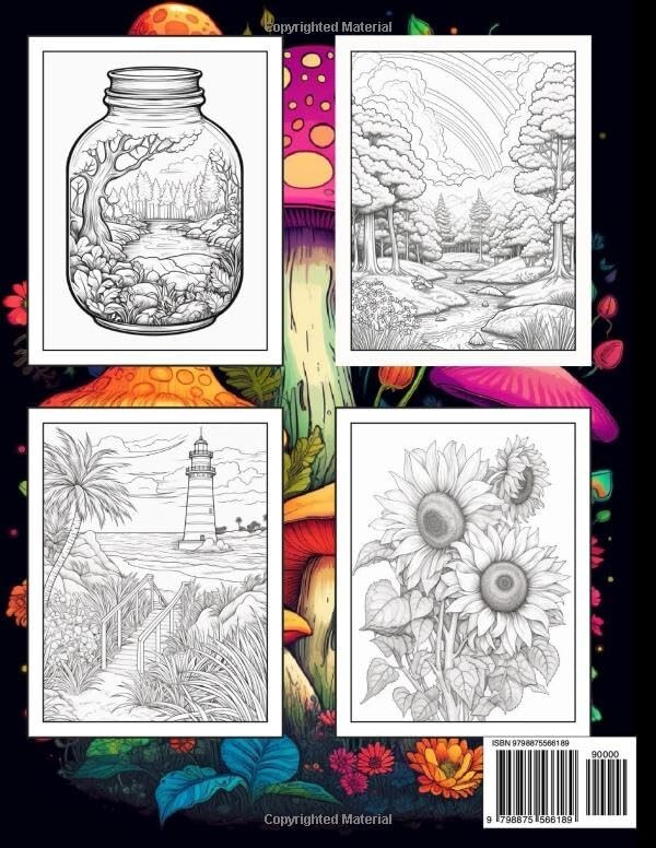 Stress Relief Coloring Book For Adults: Large print adult colouring book